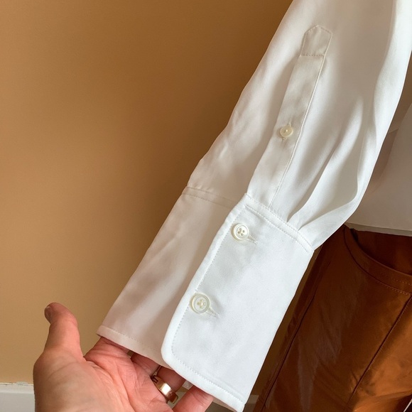 GANT Eggshell Relaxed Flap Pocket Dagger Collar Shirt Size 6 - Picture 10 of 15